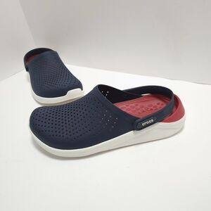 CROCS Dark Blue and Crimson Slip-Ons